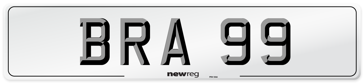 BRA 99 Number Plate from New Reg